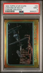 1999 TOPPS CHROME STAR WARS CHROME ARCHIVES CANYONS OF DEATH! CHROME ARCHIVES #39 - PSA 9 Clearance Low Pice