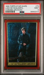 1999 TOPPS CHROME STAR WARS CHROME ARCHIVES LUKE SKYWALKER'S... CHROME ARCHIVES #79 - PSA 9 Clearance Classic