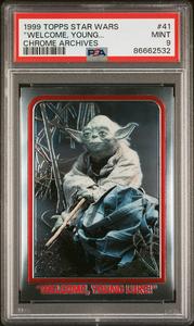 1999 TOPPS CHROME STAR WARS CHROME ARCHIVES "WELCOME, YOUNG... CHROME ARCHIVES #41 - PSA 9 Visit New