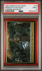 1999 TOPPS CHROME STAR WARS CHROME ARCHIVES DROIDS ON THE MOVE CHROME ARCHIVES #75 - PSA 9 Outlet Shop Offer