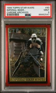 1999 TOPPS CHROME STAR WARS CHROME ARCHIVES IMPERIAL BIKER... CHROME ARCHIVES #80 - PSA 9 Where To Buy Low Pice
