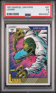 1991 MARVEL UNIVERSE LIZARD  #87 - PSA 5 Latest Collections For Sale
