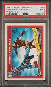1990 MARVEL UNIVERSE CAPTAIN AMERICA VS. WOLVERINE #115 - PSA 9 Cheap Manchester