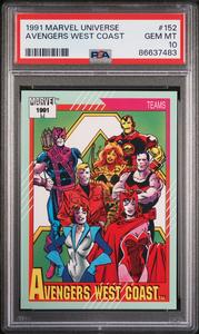 1991 MARVEL UNIVERSE AVENGERS WEST COAST  #152 - PSA 10 Clearance Visit New