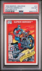 1990 MARVEL UNIVERSE CAPTAIN AMERICA'S MOTORCYCLE #31 - PSA 6 Nicekicks Online