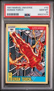 1991 MARVEL UNIVERSE HUMAN TORCH  #10 - PSA 10 Sale Big Discount