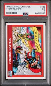 1990 MARVEL UNIVERSE THOR VS. LOKI  #122 - PSA 5 Amazon Cheap Pice