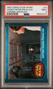 1999 TOPPS CHROME STAR WARS CHROME ARCHIVES VADER TRTNS.PRCS.LEIA CHROME ARCHIVES #14 - PSA 9 Buy Cheap Pay With Visa