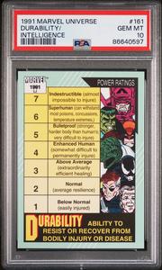 1991 MARVEL UNIVERSE CHECKLIST MARVEL  #162 - PSA 10 High Quality For Sale