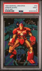 1994 MARVEL UNIVERSE '94 FLAIR ARMOR WARS 94 FLAIR #59 - PSA 9 Sale Tumblr