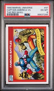 1990 MARVEL UNIVERSE CAPTAIN AMERICA VS. THE RED SKULL #97 - PSA 6 Outlet 2025 Unisex