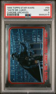 1999 TOPPS CHROME STAR WARS CHROME ARCHIVES "HATE ME, LUKE!!... CHROME ARCHIVES #58 - PSA 9 Latest Collections