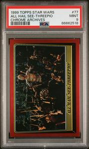 1999 TOPPS CHROME STAR WARS CHROME ARCHIVES ALL HAIL SEE-THREEPIO CHROME ARCHIVES #77 - PSA 9 Release Dates Cheap Online