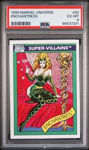 1990 MARVEL UNIVERSE ENCHANTRESS  #62 - PSA 6 High Quality
