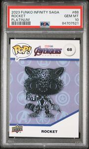 2023 UPPER DECK FUNKO POP MARVEL  ROCKET PLATINUM #68  PSA 10 Sast Sale Online