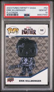 2023 UPPER DECK FUNKO POP MARVEL  ERIK KILLMONGER PLATINUM #52  PSA 10 Cheap Sale Collections