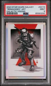 2023 TOPPS CHROME STAR WARS GALAXY GALACTIC VISIONS REIMAGINED "REIMAGINED" ART GALACTIC VISIONS #GV14 - PSA 9 The Cheapest For Sale