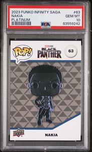 2023 UPPER DECK FUNKO POP MARVEL  NAKIA PLATINUM #63  PSA 10 Deals Cheap Pice