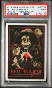 2023 TOPPS CHROME STAR WARS GALAXY RETURN OF THE JEDI 40TH ANNIVERSARY POSTER ART RETURN OF THE JEDI ROTJ 40TH ANNIVERSARY #ROTJ4 - PSA 9 Cheap Sale Geniue Stockist