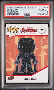 2023 UPPER DECK FUNKO POP MARVEL  IRON MAN PLATINUM #49  PSA 10 Cheap Pice Outlet Sale