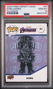 2023 UPPER DECK FUNKO POP MARVEL  KORG GAMER PLATINUM #51  PSA 10 Outlet Where Can You Find
