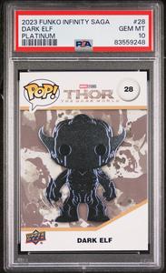 2023 UPPER DECK FUNKO POP MARVEL  DARK ELF PLATINUM #28  PSA 10 Buy Cheap Best Wholesale