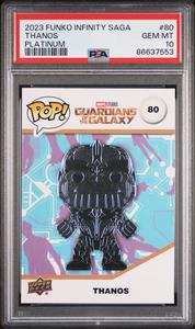 2023 UPPER DECK FUNKO POP MARVEL  THANOS PLATINUM #80  PSA 10 For Sale