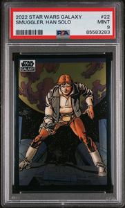 2022 TOPPS CHROME STAR WARS GALAXY SMUGGLER, HAN SOLO  #22 - PSA 9 Manchester