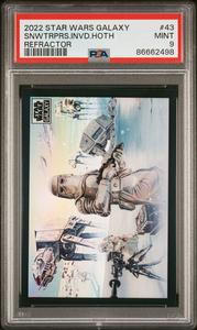 2022 TOPPS CHROME STAR WARS GALAXY SNWTRPRS.INVD.HOTH REFRACTOR #43 - PSA 9 Cheap Countdown Package