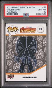 2023 UPPER DECK FUNKO POP MARVEL  SPIDERMAN PLATINUM #73  PSA 10 2025 New Cheap Pice