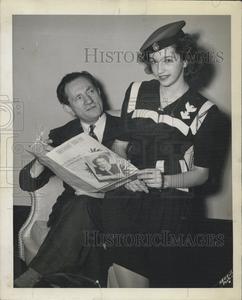 1943 Press Photo Dolphe Martin, director of "Youth on Parade &Ruth Casey Browse Cheap Pice