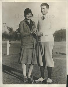 1930 Press Photo Mrs Marion Chamberlain Lake and husband Robert,pro golfers Free Shipping Fashionable