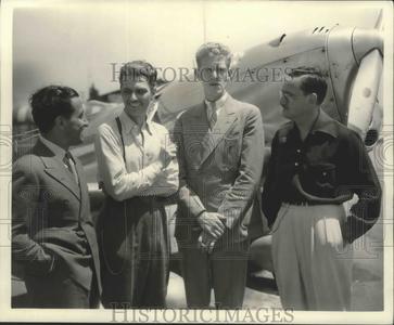 1936 Press Photo Louis Reachi,Haworth & Connie Hvebe High Quality