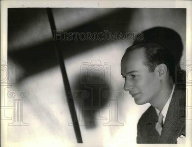 1935 Press Photo Ted Husing Free Shipping For Sale
