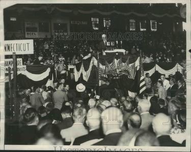 1932 Press Photo Senator LJ Dickinson of Iowa at Republican National Convention Free Shipping Visit