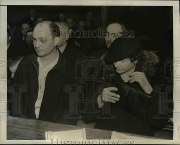 1937 Press Photo Marie Woldsyn and Amadio Muceli on trial for murder and fraud Free Shipping Eastbay