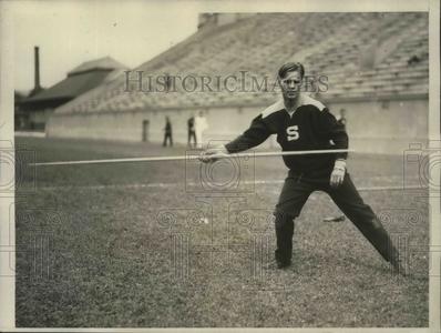 1928 Press Photo William A Sparling of Stanford at javelin at IC4A meet Buy Cheap Excellent