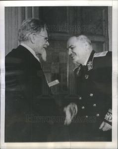 1944 Press Photo Michael Kalinin President Presidium USSR Greets Ivan Maisky Official Site For Sale