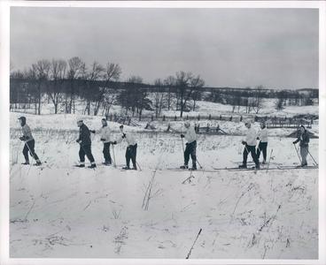 1948 Pontiac MI Ski Club Teeple Hill Press Photo Free Shipping Original