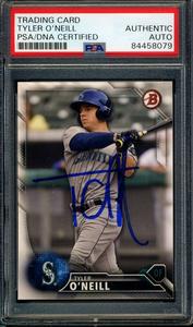 Tyler O`neill PSA DNA Coa Signed 2016 Bowman Rookie Autograph Buy Cheap Big Sale