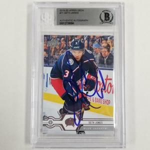 Seth Jones signed 2019-20 Upper Deck #71 Card Blue Jackets Autograph  BAS BGS Sale Outlet