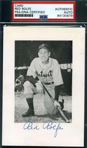 Red Rolfe Psa Dna Autograph  Photo Tigers Authentic Hand Signed Clearance Eastbay