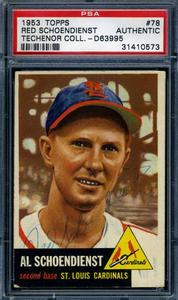 Red Schoendienst PSA DNA Coa Signed 1953 Topps Autograph In China Online