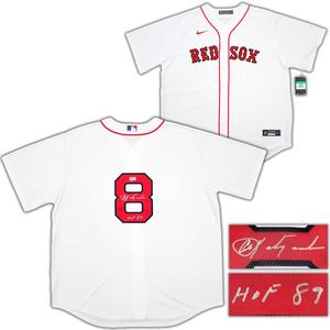 RED SOX CARL YASTRZEMSKI AUTOGRAPHED WHITE NIKE JERSEY XL HOF 89 BECKETT 203885 Sale Cheap Pice