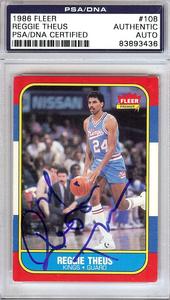 Reggie Theus Autographed 1986 Fleer Card #108 Sacramento Kings PSA/DNA #83893436 With Paypal Cheap Pice
