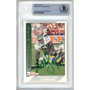 Seth Joyner Philadelphia Eagles Signed 1991 Pacific Football Card Beckett Authentic Auto Slab Where To Buy Cheap Real