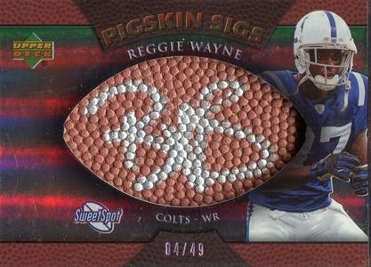Reggie Wayne Autographed 2007 Upper Deck Pigskin Sigs Card Browse Cheap Pice
