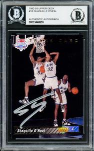 SHAQUILLE SHAQ O'NEAL AUTOGRAPHED 1992-93 UPPER DECK RC MAGIC BECKETT 211211 For Cheap Pice