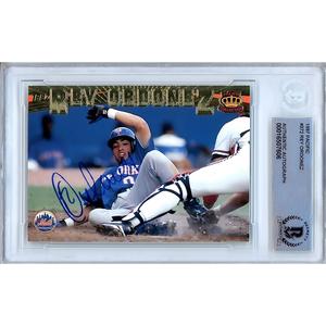 Rey Ordonez New York Mets Signed 1997 Pacific Baseball Card Beckett Authentic Auto Slab Sast Online