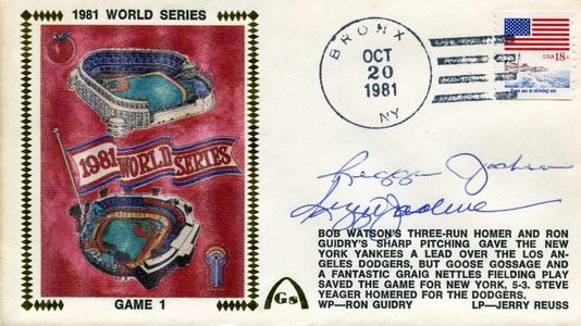 Reggie Jackson Dual Autographed First Day Cover Outlet View